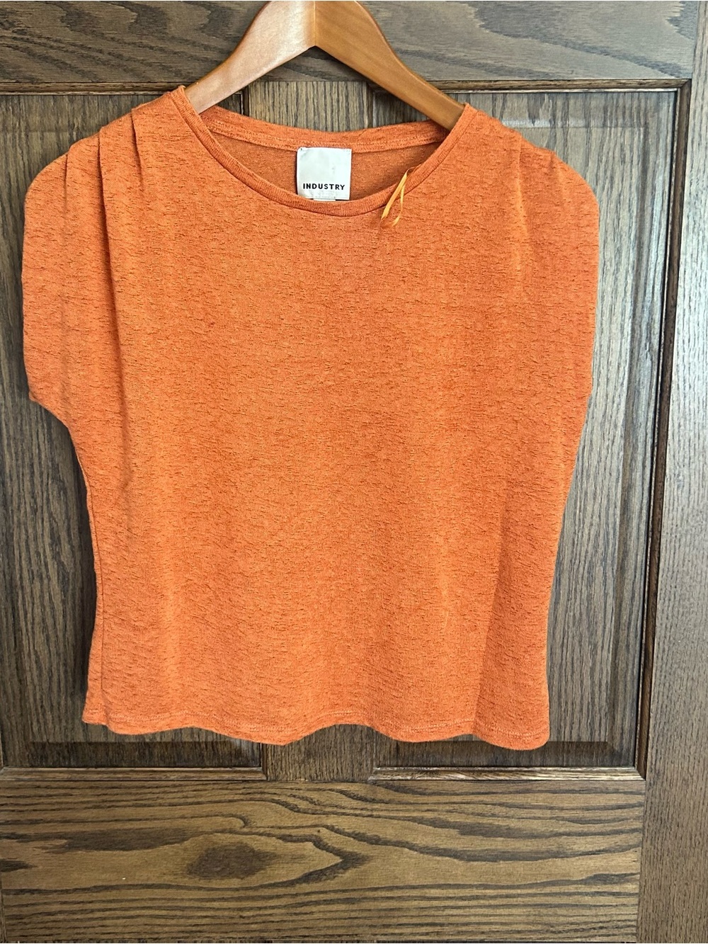 INDUSTRY Orange Short Sleeve Knit Tee